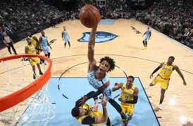 灰熊后卫莫兰特进攻集锦